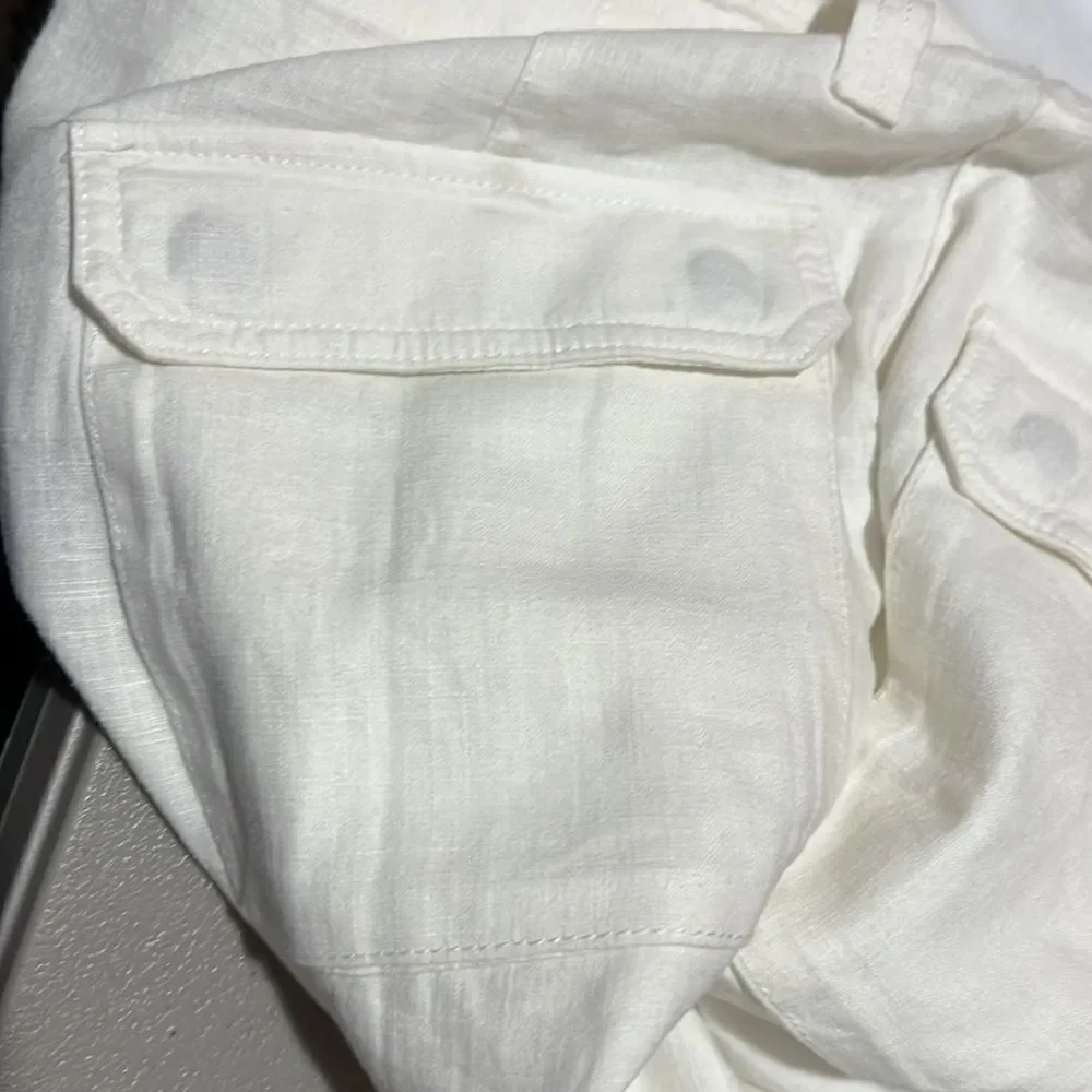 J. Crew bx764 Seaside cargo pant in linen-TENCEL™ lyocell blend White NWt 12P